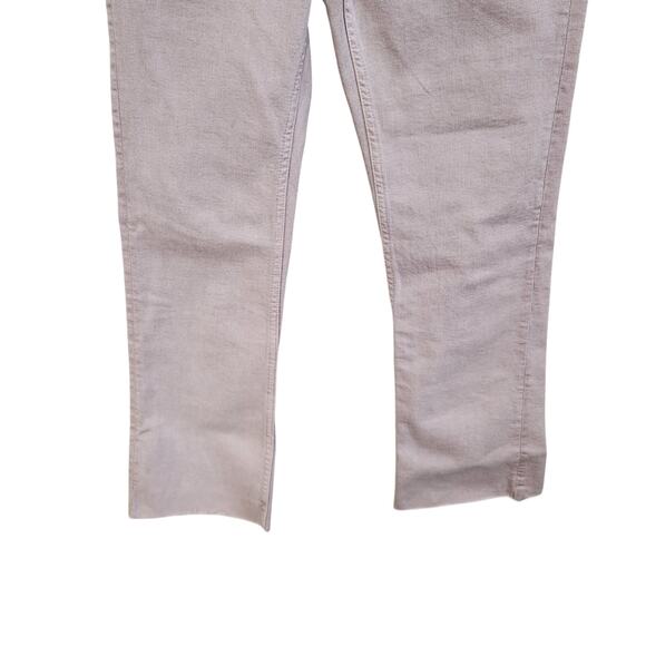 Zara Bootcut Jeans High Rise Regular Fit Raw Hem Stretch Denim Light Pink Size 4 - Picture 4 of 6